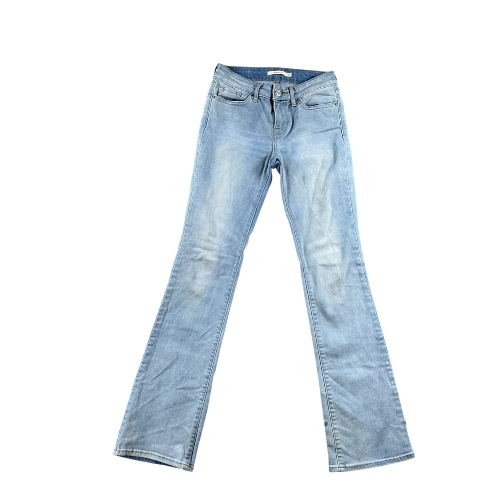 Levis 715 Bootcut Jeans Light Wash Blue Denim Stretch Size 25